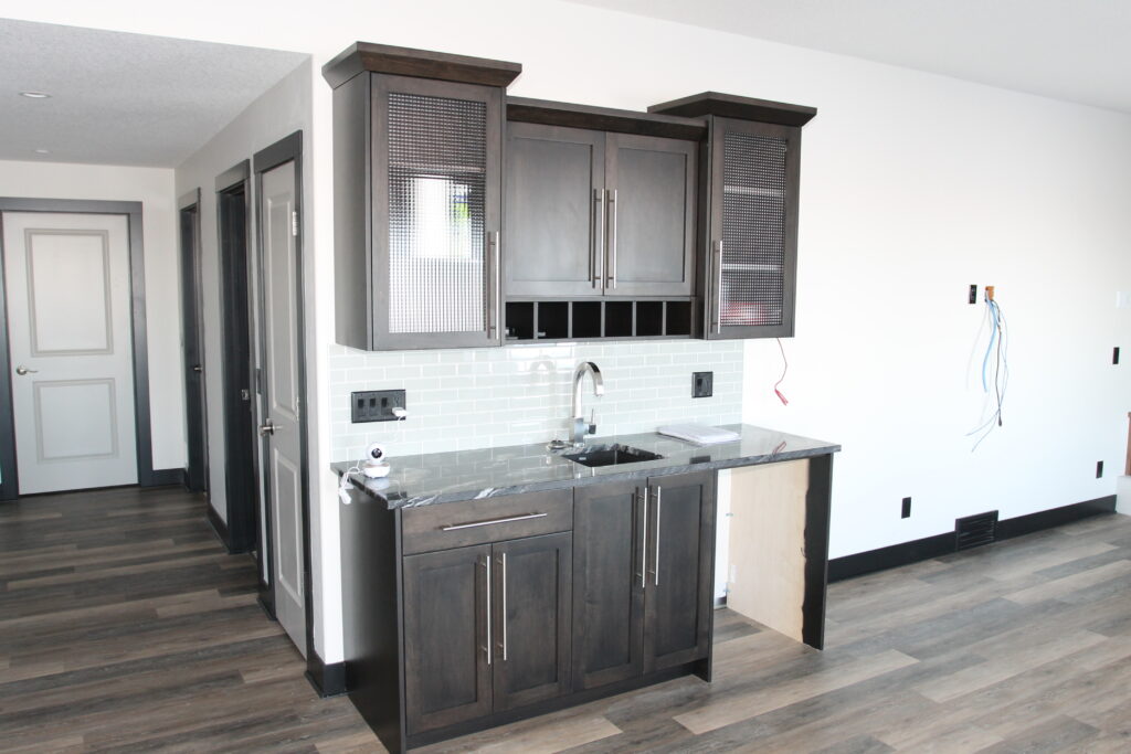 basement bar, cabinets